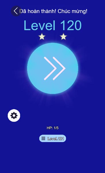 Tiếp tục thử sức với những cấp độ khó khăn