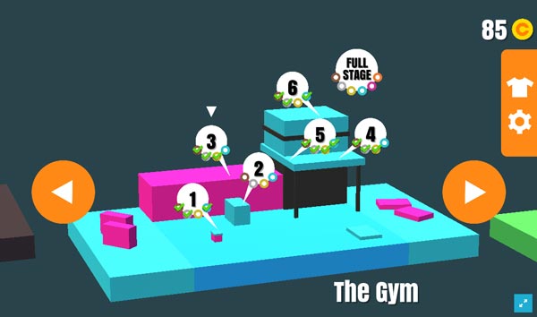 Các chặng thử thách để người chơi trải nghiệm