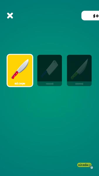 Các mẫu dao có bán trong Shop cửa hàng