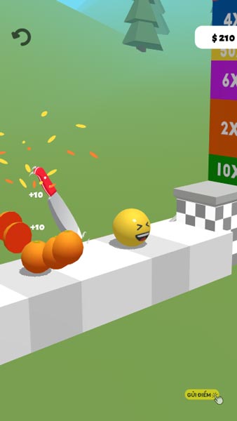 Nếu không cắt hết 100% vật thể thì sẽ không thể đạt điểm tối đa