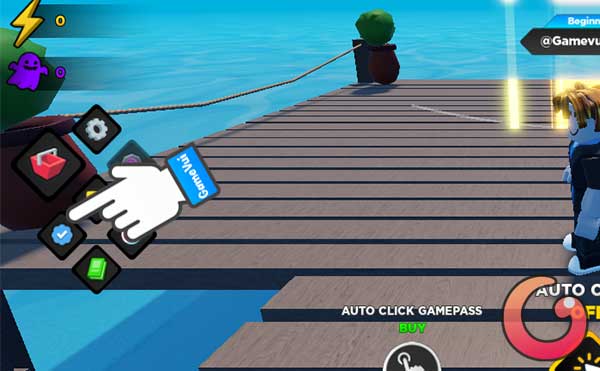 Nhấn vào dấu tick trắng