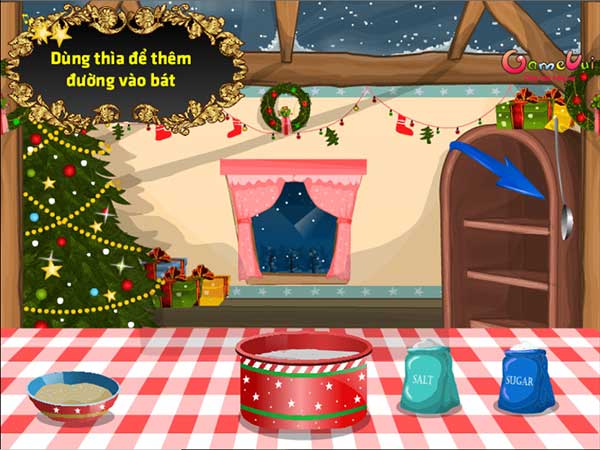 Đưa nguyên liệu làm bánh