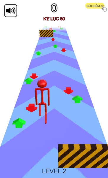 Điều khiển người que thu thập mũi tên màu xanh