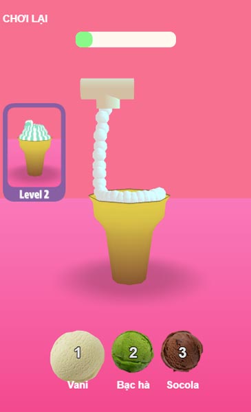 Nhìn vào hình ảnh cây kem ốc quế mẫu rồi làm theo