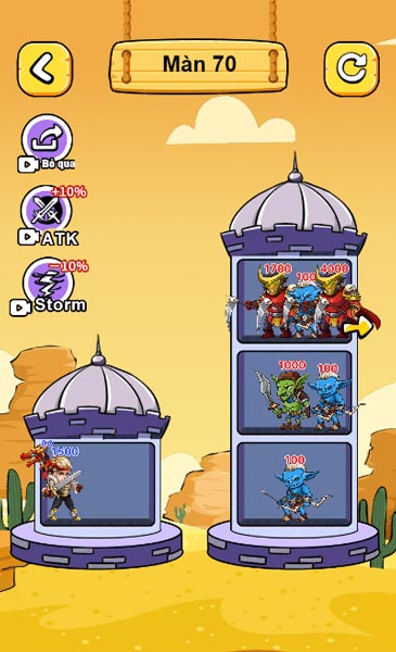 Ưu tiên diệt những con quái vật bắn cung trước