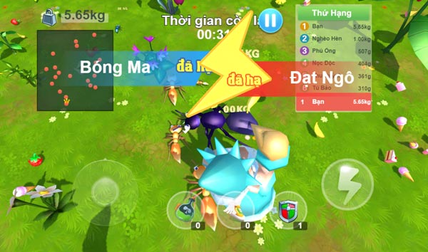 Liên tục tiêu diệt các loại côn trùng khác để phát triển