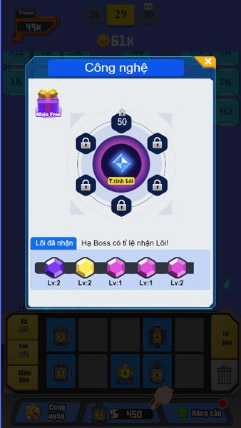 Mở khóa tính năng Lõi