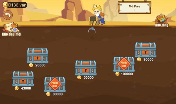 Chế độ săn tìm kho báu tìm cổ vật