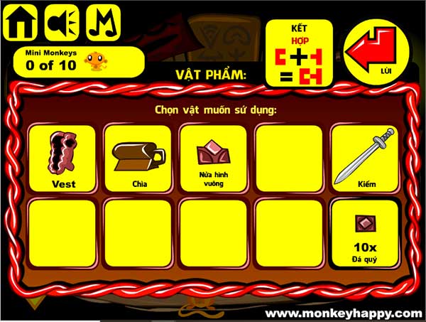 Các vật đã thu được