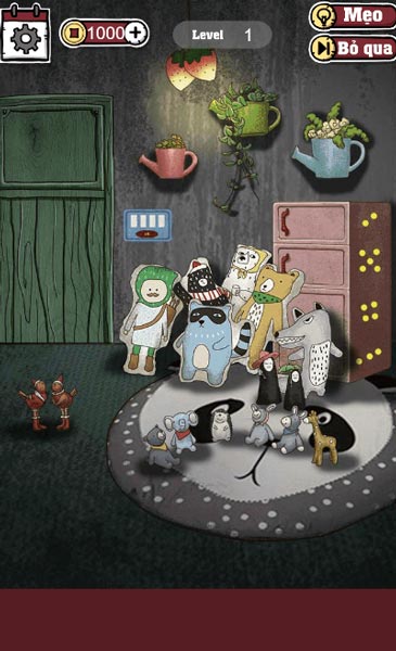 Mỗi cấp độ là 1 phân cảnh khác nhau