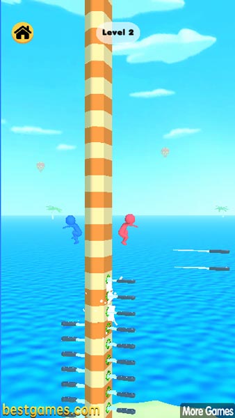 Hãy chú ý đừng phi dao trúng vào nhân vật người que Stickman