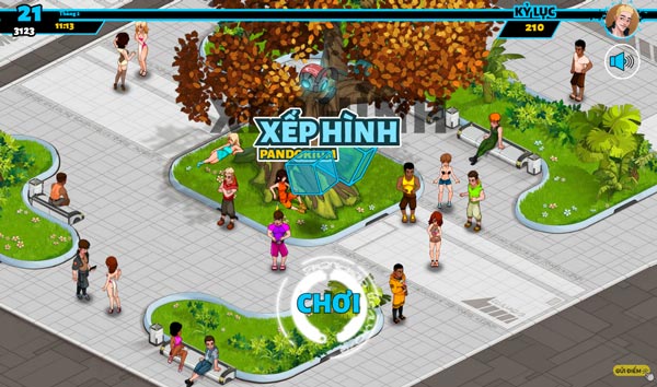 Chơi game Xếp hình Pandorium - GameVui