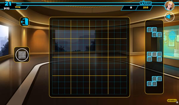 Màn hình quen thuộc của trò chơi xếp hình, xếp gạch
