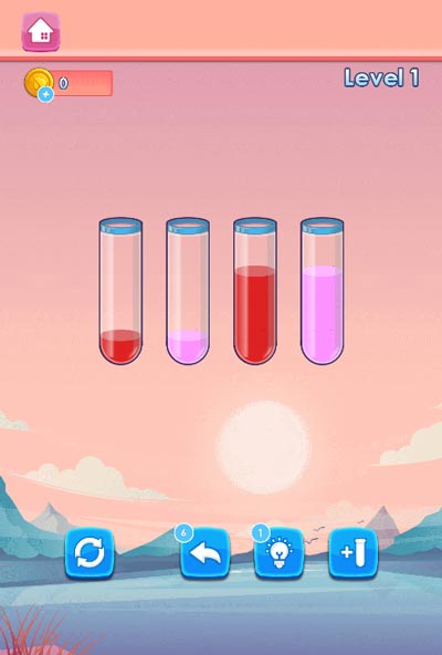 Chơi game Rót nước phân loại màu - GameVui