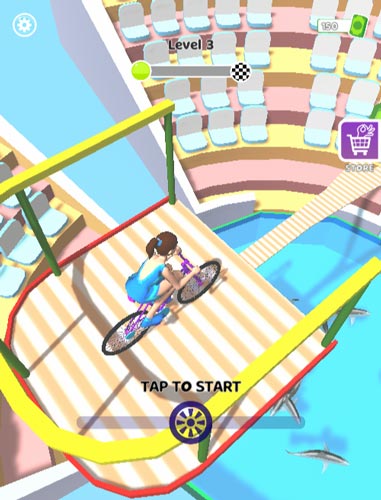 Chơi game Đi xe đạp trên dây - GameVui