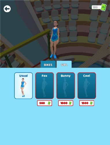 Nhiều mẫu Skin xe đạp và nhân vật trong Shop cửa hàng