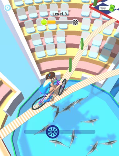 Bắt đầu di chuyển và điều khiển chiếc xe đạp thật cẩn thận