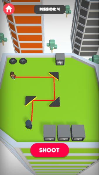 Xoay chuyển những hình tam giác để chĩa đường đạn vào mục tiêu