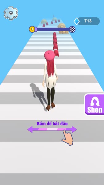 Chơi game Catwalk tóc dài - GameVui