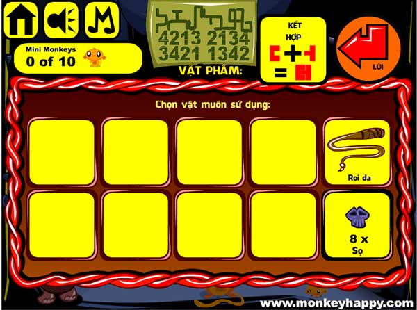 Các vật đã thu được