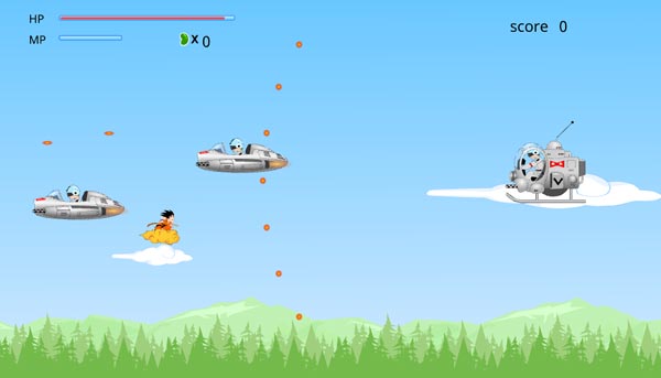 Điều khiển Goku tránh khỏi các đợt tấn công