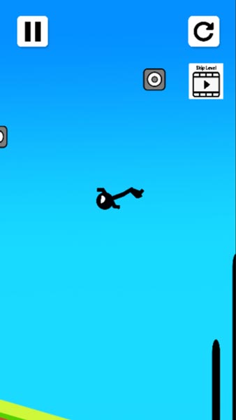 Và quăng người dây Stickman đi đến điểm móc tiếp theo