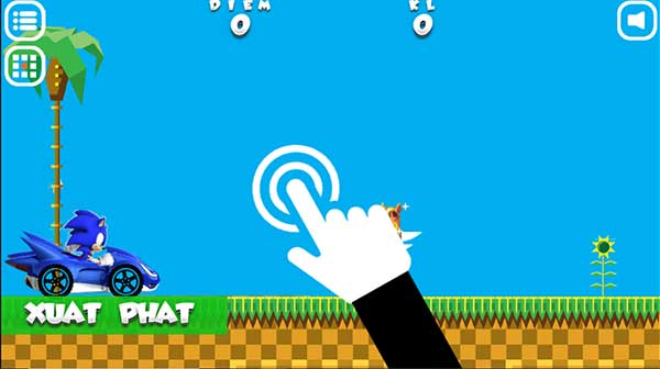 Chạm để điều khiển xe