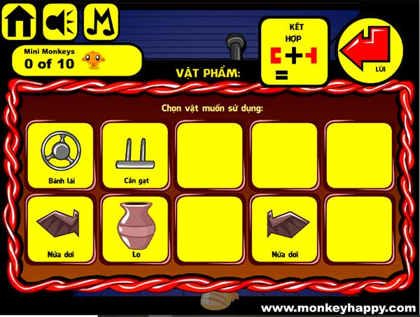 Các vật phẩm đã thu được