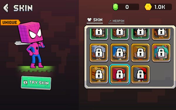 Rất nhiều mẫu Skin trang phục có trong Shop cửa hàng