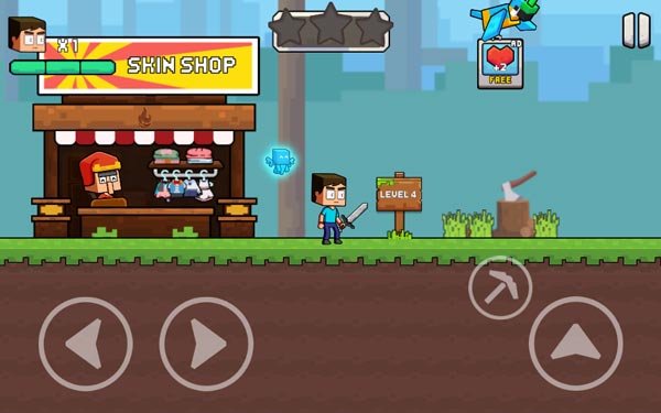 Màn hình, giao diện chính của game Minecraft phiêu lưu 3D