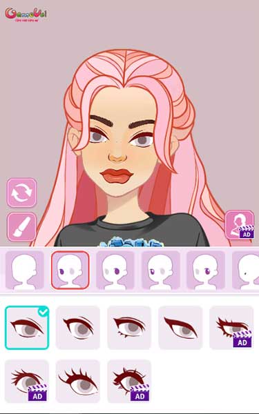 Chọn mắt cho avatar