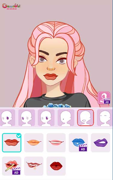 Chọn miệng cho avatar