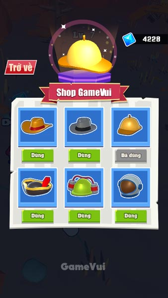 Các mẫu Skin mũ trong Shop cửa hàng