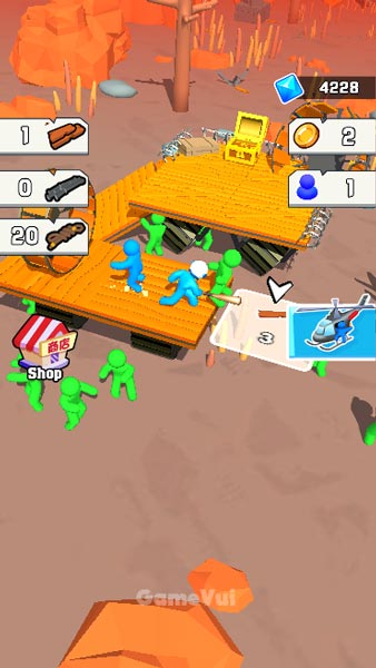 Tiêu diệt, hạ gục Zombie để nhận vàng