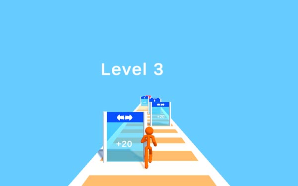 Điều khiển người que Stickman chạm vào các hàng rào màu xanh