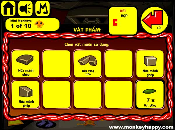 Các vật đã thu được