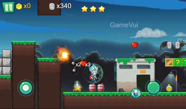 Tận dụng lá chắn cũng như các vật phẩm hỗ trợ khác để hoàn thành cấp độ