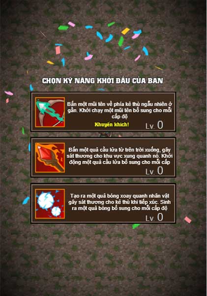 Chọn kỹ năng khởi đầu