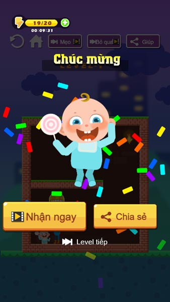 Hoàn thành level thử thách