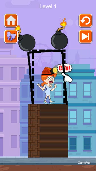 Vẽ các đường nối liền để bảo vệ cô gái