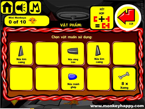 Các vật đã thu được