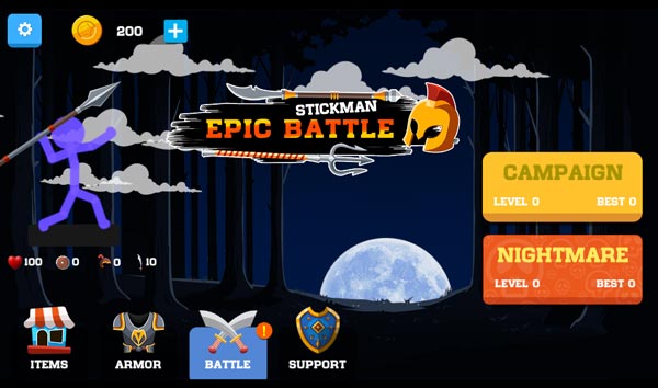 Chơi game Huyền thoại người que 2 - GameVui