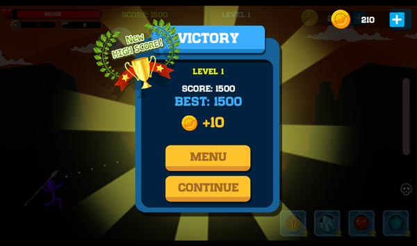 Giành chiến thắng trong mỗi trận chiến và nhận tiền xu vàng thưởng