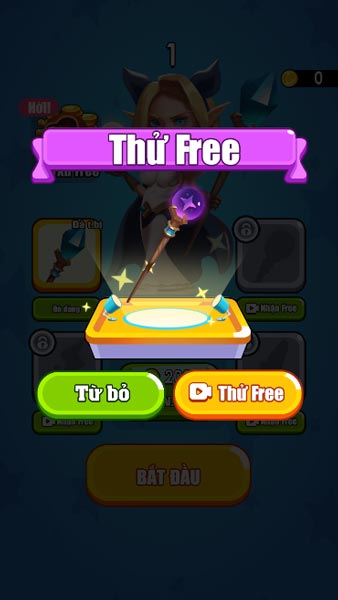 Có thể dùng thử Free 4 loại gậy phép