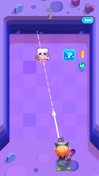 Tấn công quái vật từ xa, đừng quên thu thập các quả cầu phép