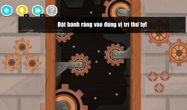 Làm thế nào để đặt các bánh răng vào đúng vị trí?
