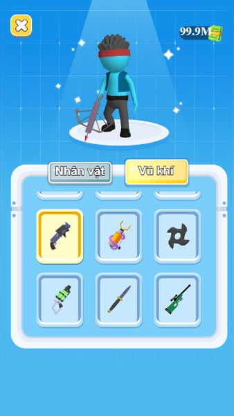 Các mẫu Skin nhân vật và vũ khí trong Shop cửa hàng