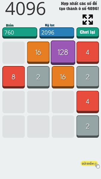 Tạo ra những ô số lớn hơn để ghi điểm