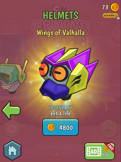 Có 4 vật phẩm tăng sức mạnh cho Ben 10 Grey Matter trong Shop cửa hàng