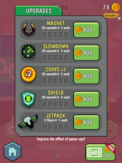 Nâng cấp sức mạnh cho nhân vật Ben 10 Grey Matter